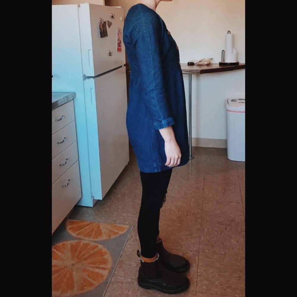 DENIM MINI DRESS - Picture 2 of 4